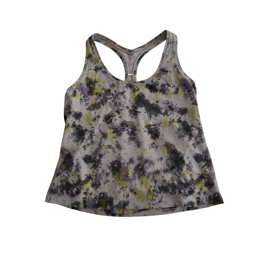 lululemon athletica Nulu Cool Racerback Purple and Green Tie Dye Tank Top